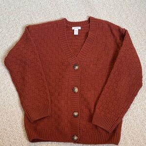 Joe Fresh Kids Brick Red Cardigan Sweater